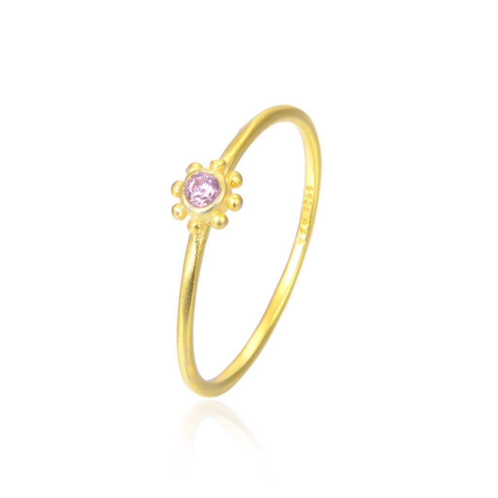 Pink small sun ring - Wioga