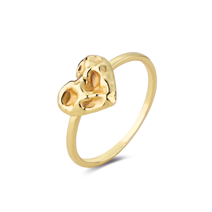Abelone Ring – Forgyldt sølv