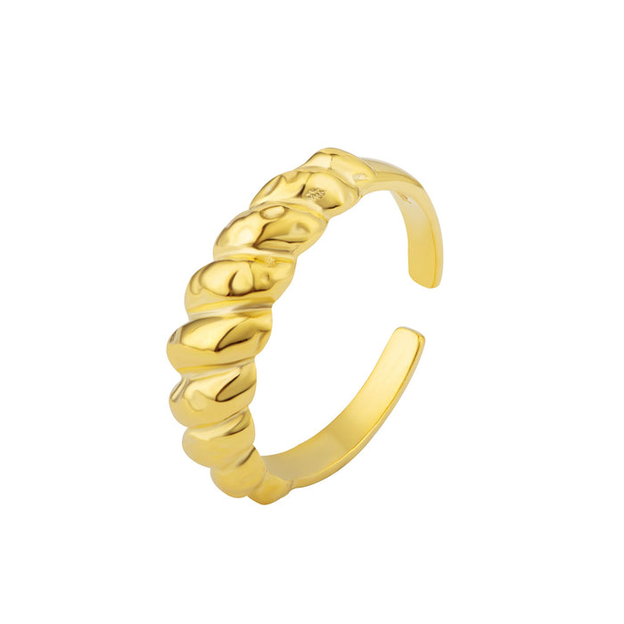 India Ring – Forgyldt sølv
