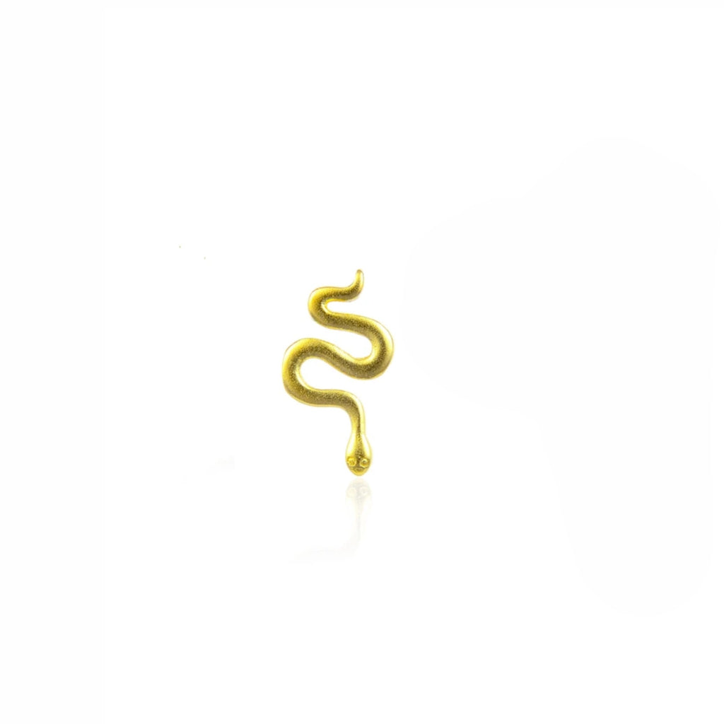 Snake øreringe guldbelagt - Wioga