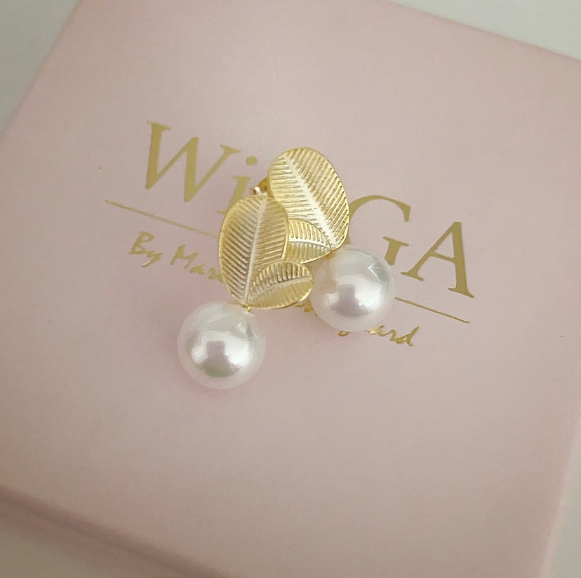 Magdalene white pearl guldbelagt - Wioga